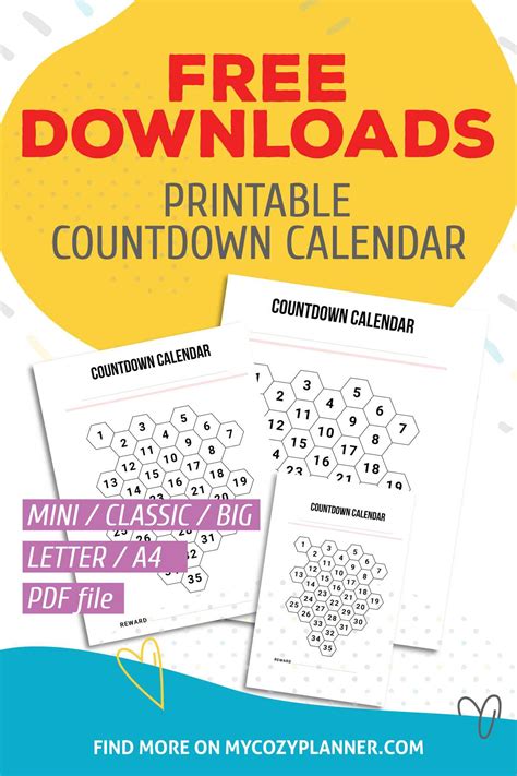 Free Printable Countdown Calendar - King Printables