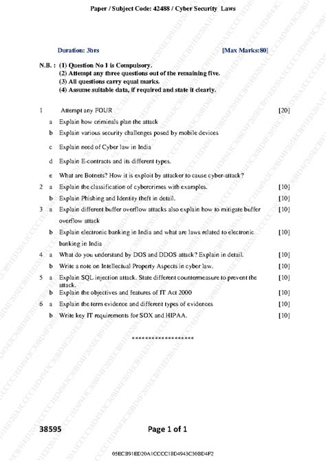 CSL3 - Cyber Security Laws Final Exam Guide - Paper Code 42488 - Studocu