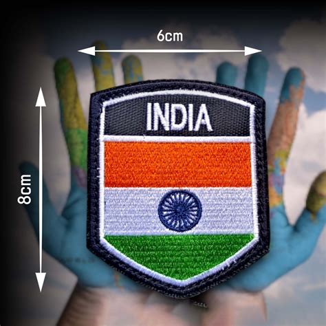 Shield India Flag Patches For Jackets - Military Patches – MILITARY ...