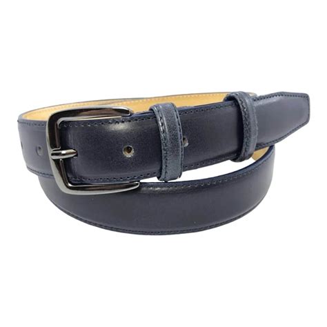 Buy Navy Blue Mens Dress Belt 3 Cm - Quality Leather ...