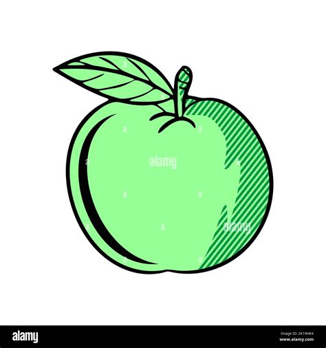 Hand drawn sketch of Apples isolated Black and White Cartoon Vector Illustration for Coloring ...
