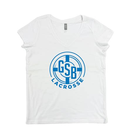 Women Vneck Tshirt (White)-GSB Store | Pro Athletics