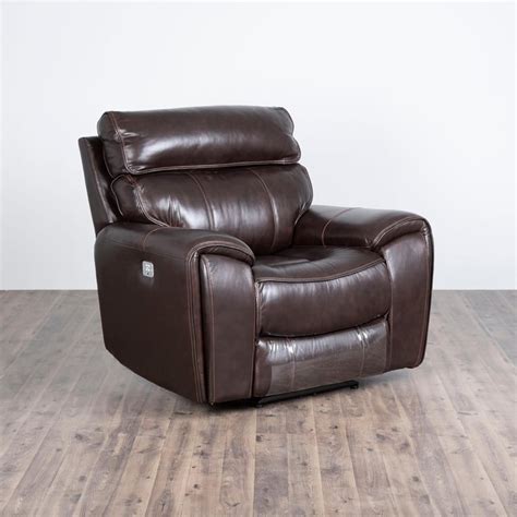 Buy Helsinki Half Leather 1-Seater Electric Recliner - Brown from Home ...