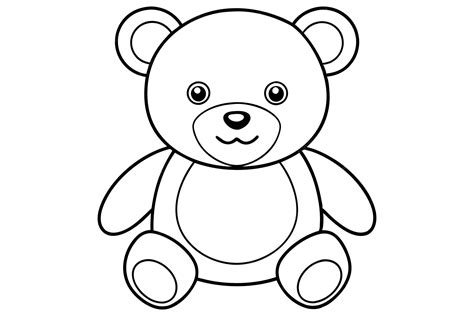 Teddy Bear Drawing Outline – Teddy Bear Outline Clipart – CTMLAE
