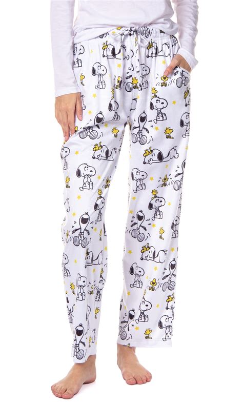 Peanuts Women's Snoopy & Woodstock Lounge Sleepwear Pajama Bottoms ...