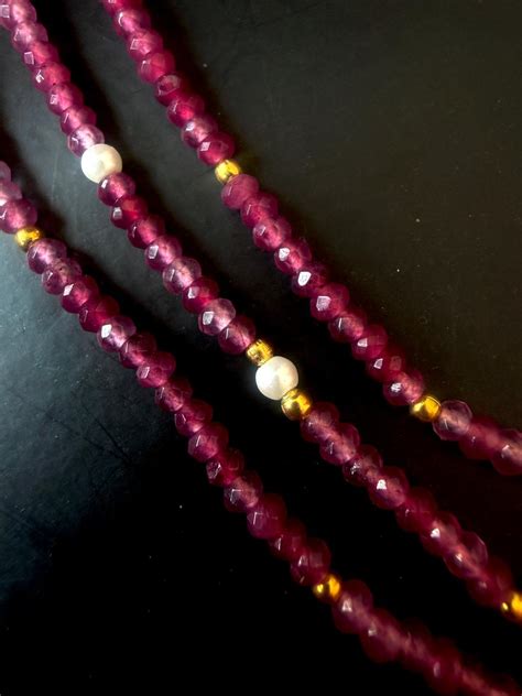 Stone Semi precious Beaded Three Layered Mala – Prettiq