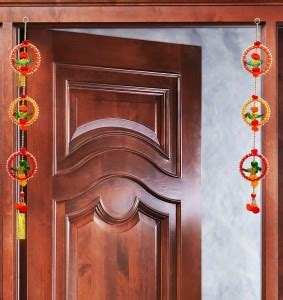 Ascension Set of 2 Parrot Pom Pom Side Door toran Traditional Art ...