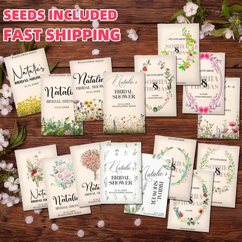 Custom Seed Packets Seed Included Bridal Shower Favor, Bulk ...