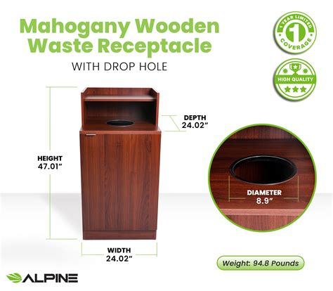 Snapklik.com : Alpine Restaurant Trash Bin Cabinet - Commercial Trash ...