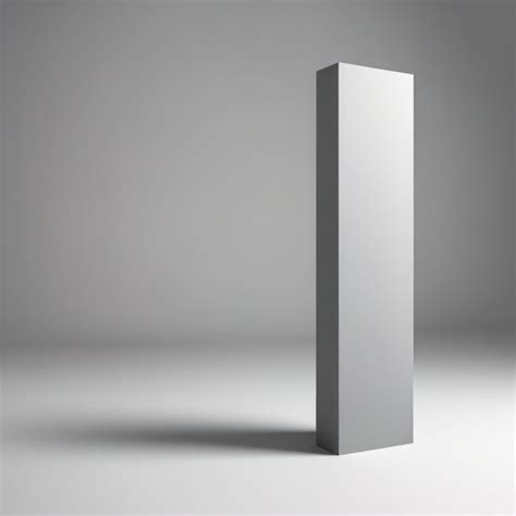 Grey Rectangle with Cylinder on White Background | Stable Diffusion Online