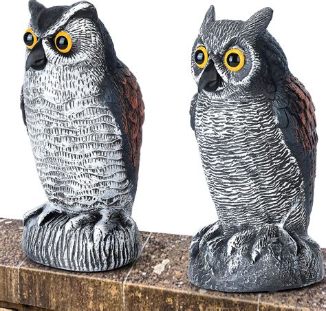 Buy Plastic Owl to Keep Birds Away,Owl Scarecrows for Bird Control for ...