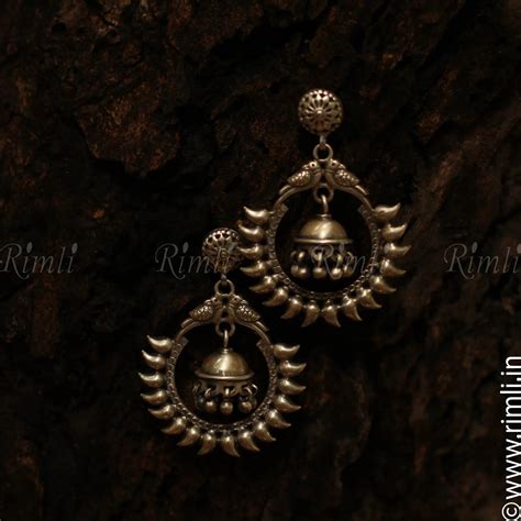 Suriya Silver Jhumka