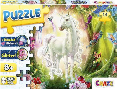 Craze Puzzle Magic Forest 200+ Teile mit Glitzerdruck und Diamanten ...