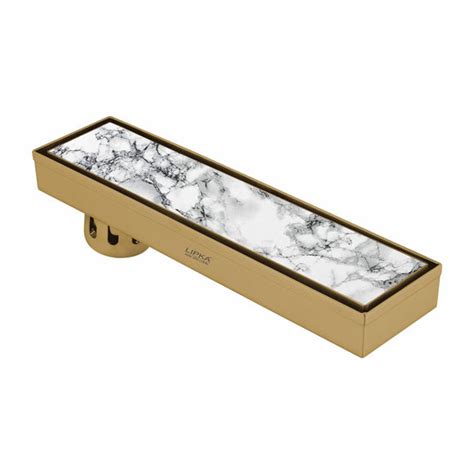 Marble Insert Shower Drain Channel - Yellow Gold (12 x 3 Inches) - LIP ...