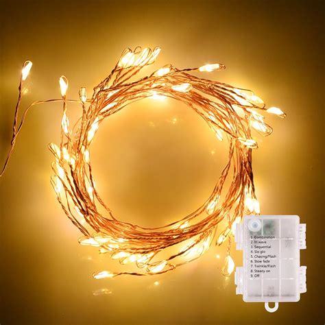 Amazon.com: Battery Operated Mini Fairy Lights - 60 LED, 8 Modes ...