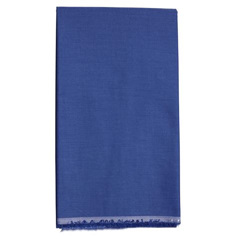 Solid Blue Men's Cotton Unstitched Shirt Fabric For Office Workwear ...
