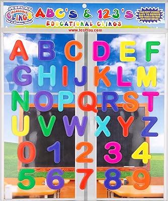 JesPlay Alphabet Letters & Numbers - 36 Piece Reusable India | Ubuy
