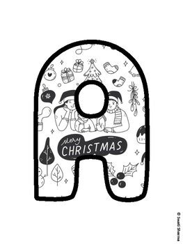 Christmas Bulletin Board Letters, Christmas Alphabet Posters school ...