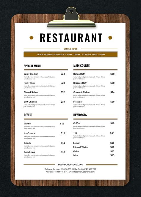 Food Menu 的图像结果