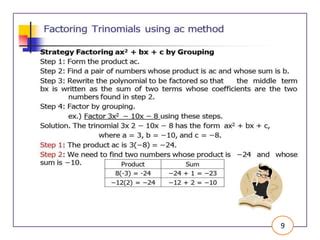 Image result for How to Factor Using the AC Method