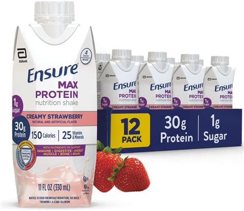 Ensure Max Protein Nutrition Shake with 30g of Protein, 1g of Sugar ...