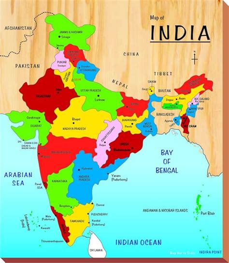 Kinder Creative India Map, Brown : Amazon.in: Office Products