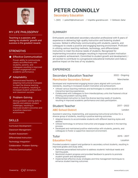 Sample Education Resume Examples