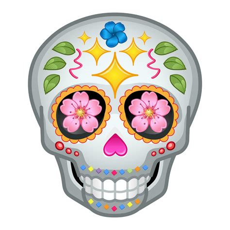 Simple bone skull for Day of the Dead Large size of emoji skull 33121022 Vector Art at Vecteezy