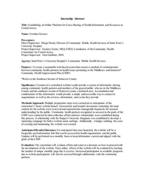 Image result for Work Experiences Abstract Sample