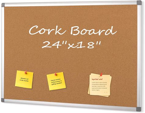 Buy Cork Bulletin Board Notice Pin Board Wall Mounted Corkboard Picture ...