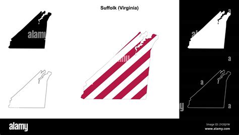 Suffolk County (Virginia) outline map set Stock Vector Image & Art - Alamy