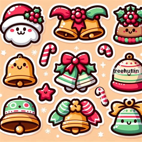 Cute Christmas Bells Stickers and 75 Decoration Ideas with Christmas ...