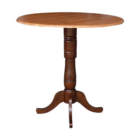 International Concepts Cinnamon/Espresso Round Traditional Extending ...