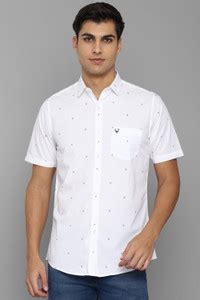 Allen Solly Men Printed Casual White Shirt - Buy Allen Solly Men ...