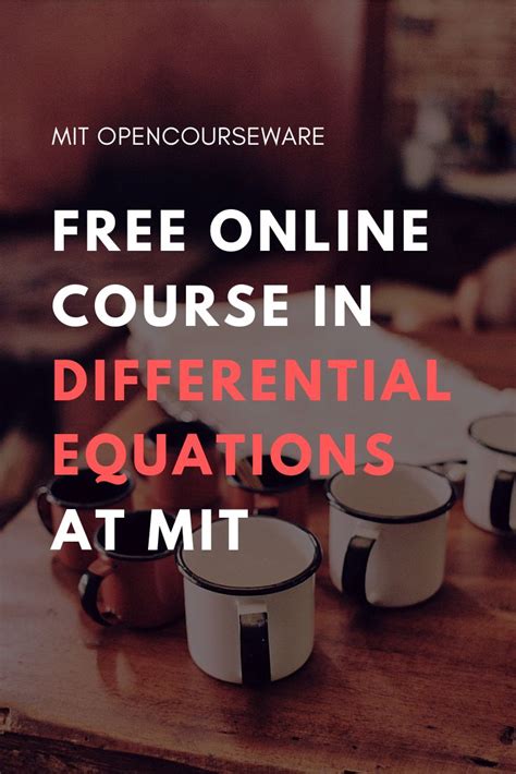 MIT OpenCourseWare Differential Equations 的图像结果