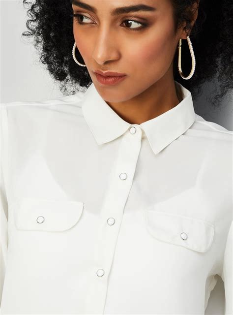 Buy Women Semi-Formal Shirt with Cuff Buckle Detailing Online at just ...