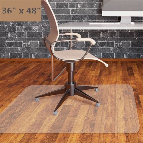 Zimtown PVC Chair Mat 36" x 48" Hard Floor Protection Clear Transparent ...