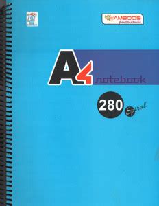PPH PREMIER Bamboos A4 Spiral NoteBooks A4 Notebook Plain (Unruled) 280 ...