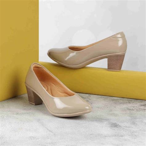 Buy Mochi Women Beige Formal Slip-Ons Online | SKU: 31-351-20-36 ...