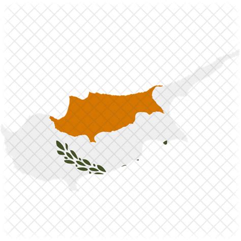 Cyprus flag map Icon - Download in Flat Style
