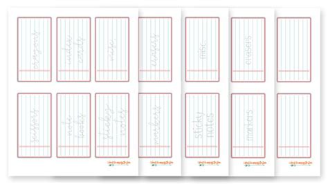 Free Printable School Supply Labels | School supply labels, Printing ...