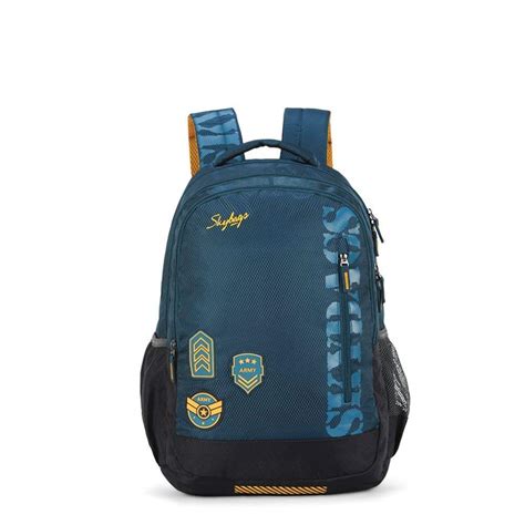 Skybags Stream Polyester 1811 cm Blue Spacious School Backpack with ...