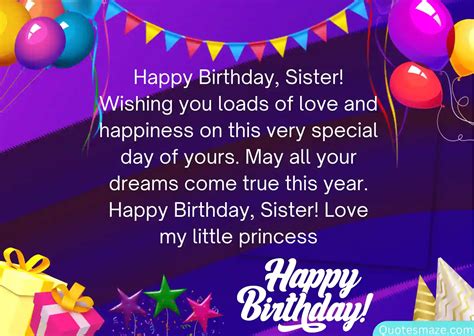 Birthday Wishes For Sister Quotes