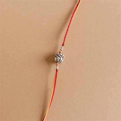 Silver Round Beads Rakhis ( Pack Of 3 ) – Pratha - Jewellery Studio