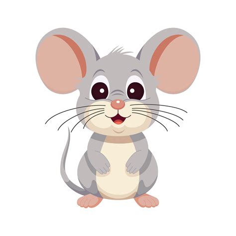 Vector illustration. Cute cartoon mouse on a white background 33517948 ...