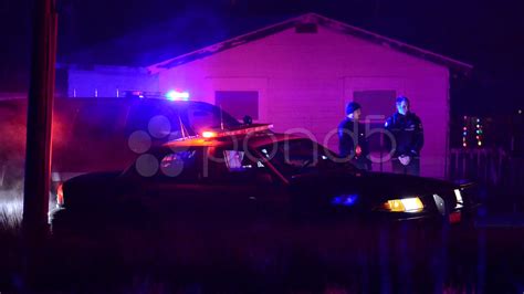 Police Cars At Night