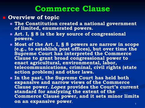 Image result for Commerce Clause Explained