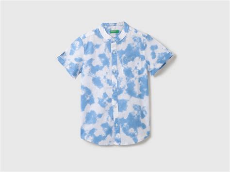 Boys Tie & Dye Mandarin Collar Shirt – United Colors of Benetton Store