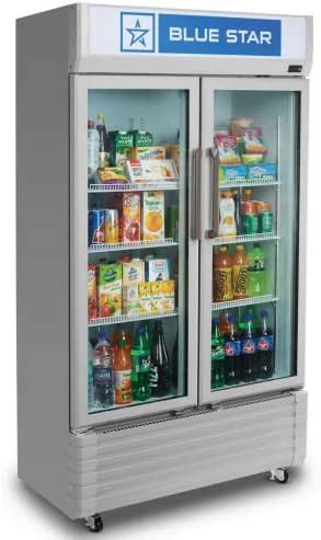 Blue Star VC555 Vertical glass door(double) visi cooler(530L, white ...
