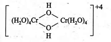 What is the oxidation number of chromium in the dimeric hydroxo bridged ...